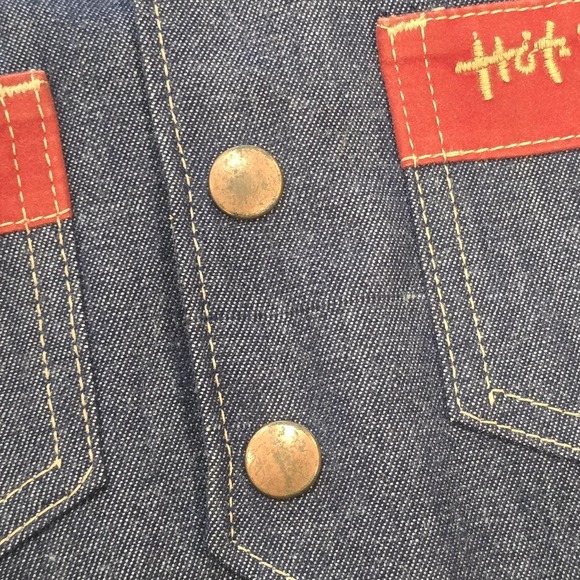 Vintage Kids Girls Boys Denim Blue Jean Vest Cowboy Cowgirl Western Costume Sz 4 - Picture 3 of 6